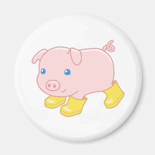 Niedliches Schweinefleisch in Gelbkautschuk, Stief Magnet (Vorne)