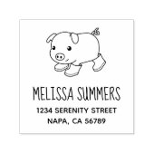 Niedliches Schweinefleisch in Gummistiefeln Anschr Permastempel (Design)