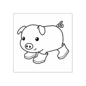Niedliches Schweinefleisch in Gummistiefeln Gummistempel (Prägung)