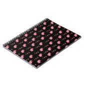 Niedliches Schweinefleisch mit rosa Herzmuster Sch Notizblock (Linke Seite)