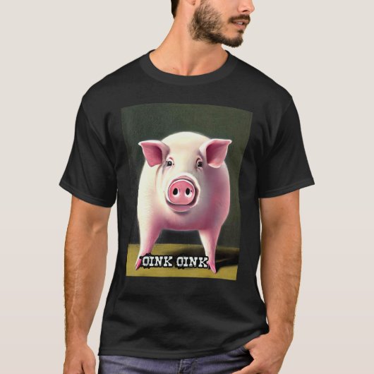Niedliches Schweinefleisch Oink Oink 30 T-Shirt (Vorderseite)