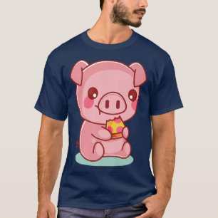 Niedliches Schweinefleisch Pizza Funny Feinschmeck T-Shirt