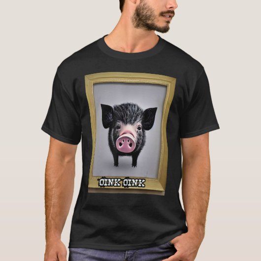 Niedliches Schweinefleisch - Rosa Oink 5 T-Shirt (Vorderseite)