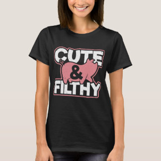 Niedliches Schweinefleisch und Filthy Funny Raunch T-Shirt