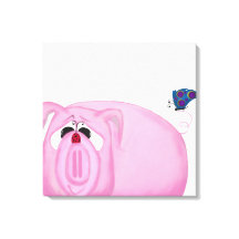 Niedliches Schweinefleisch und schöne Freunde