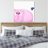 Niedliches Schweinefleisch und schöne Freunde Leinwanddruck (Insitu (Schlafzimmer))