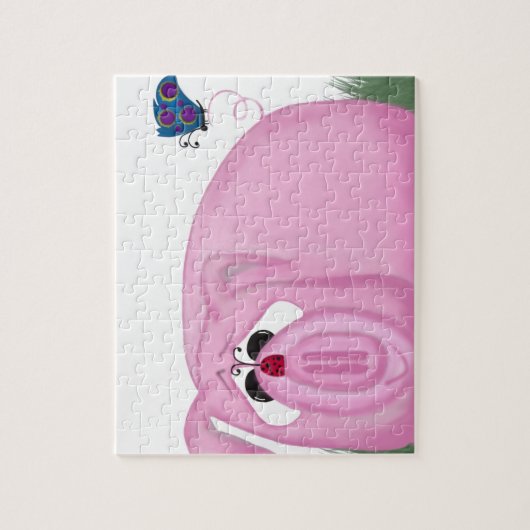 Niedliches Schweinefleisch und schöne Freunde Puzzle (Vertikal)