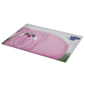 Niedliches Schweinefleisch und schöne Freunde Schneidebrett (Ecke)