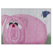 Niedliches Schweinefleisch und schöne Freunde Schneidebrett (Vorderseite)