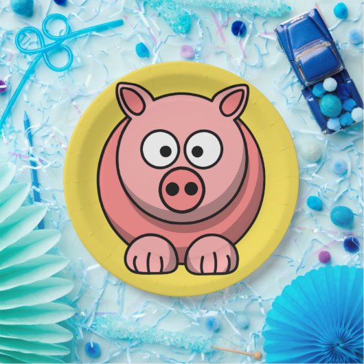 Niedliches Schweinefleischplatten anpassen Pappteller (Party)