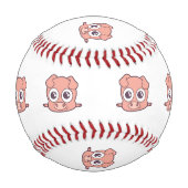 Niedliches Schweineklima Baseball (Rückseite)