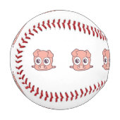 Niedliches Schweineklima Baseball (Vorderseite Links)