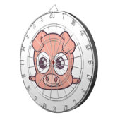 Niedliches Schweineklima Dartscheibe (Vorderseite rechts)
