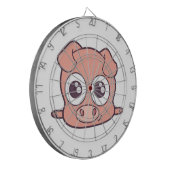Niedliches Schweineklima Dartscheibe (Vorderseite Links)