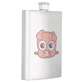 Niedliches Schweineklima Flachmann (Rechts)