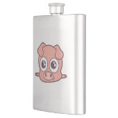 Niedliches Schweineklima Flachmann (Links)