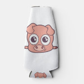 Niedliches Schweineklima Flaschenkühler (Vorderseite)
