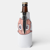 Niedliches Schweineklima Flaschenkühler (Flasche Rückseite)