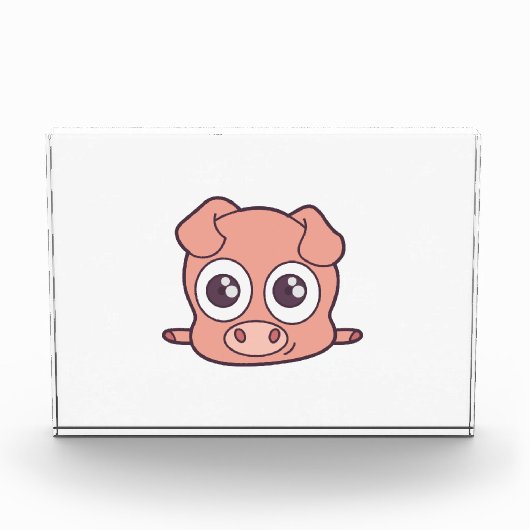 Niedliches Schweineklima Fotoblock (Vorderseite)