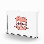 Niedliches Schweineklima Fotoblock (Rechts)