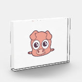 Niedliches Schweineklima Fotoblock (Links)