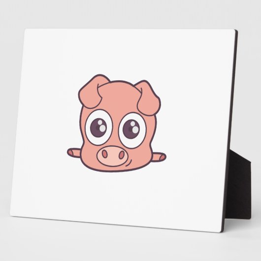 Niedliches Schweineklima Fotoplatte (Seite)