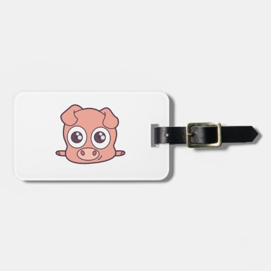 Niedliches Schweineklima Gepäckanhänger (Vorderseite horizontal)