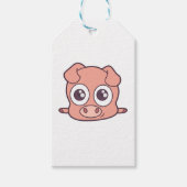 Niedliches Schweineklima Geschenkanhänger (Vorderseite)