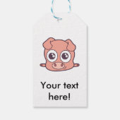 Niedliches Schweineklima Geschenkanhänger (Rückseite)