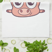 Niedliches Schweineklima Geschirrtuch (Gefaltet)