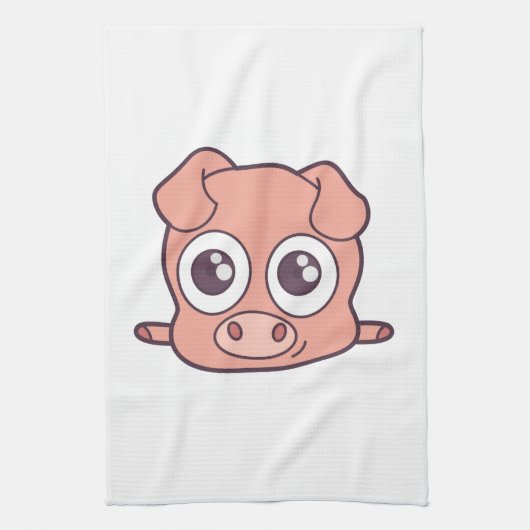 Niedliches Schweineklima Geschirrtuch (Vertikal)