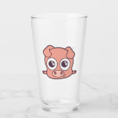 Niedliches Schweineklima Glas (Vorderseite)