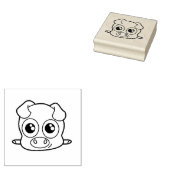 Niedliches Schweineklima Gummistempel (Stempel)