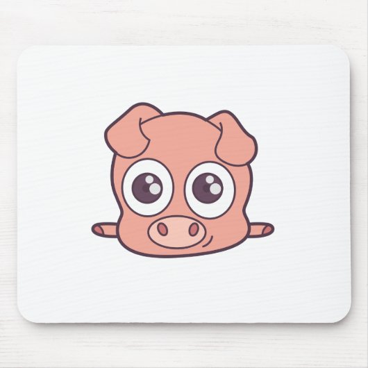 Niedliches Schweineklima Mousepad (Vorne)