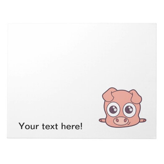 Niedliches Schweineklima Notizblock (Vorderseite)