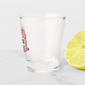 Niedliches Schweineklima Schnapsglas (Rechts)