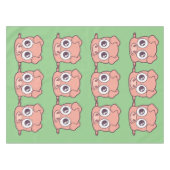 Niedliches Schweineklima Tischdecke (Vorderseite (Horizontal))