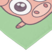 Niedliches Schweineklima Tischdecke (Schrägansicht)