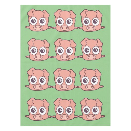 Niedliches Schweineklima Tischdecke (Vorderseite)