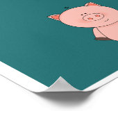 Niedliches Schweinekopfer Poster (Ecke)