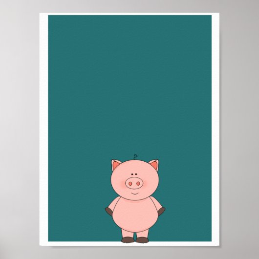 Niedliches Schweinekopfer Poster (Vorne)