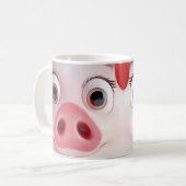 Niedliches Schweinekraut Kaffeetasse (Vorderseite Links)