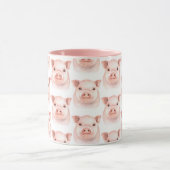 Niedliches Schweinelchen Pink Pink Ferkel Land Tasse (Zentrum)