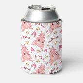 Niedliches Schweinemuster mit Herz Dosenkühler (Kanne Rückseite)