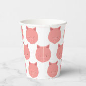 Niedliches Schweinepestmuster Pappbecher (Rechts)