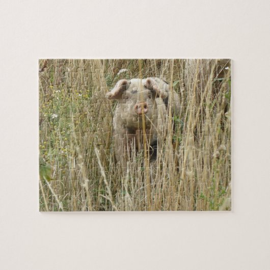 Niedliches Schweinepuzzle Puzzle (Horizontal)