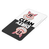 Niedliches Schweineschirrspülmagazin Magnet (Linke Seite)