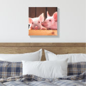 Niedliches Schweinpaar Leinwanddruck (Insitu (Schlafzimmer))