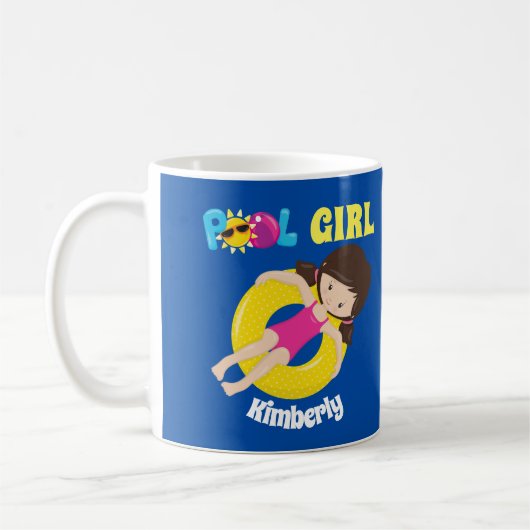 Niedliches Schwimmbad Geeignetes Schwimmteam Kinde Kaffeetasse (Links)