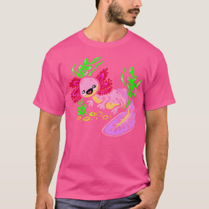 Niedliches Schwimmen Axolotl Salamander T-Shirt